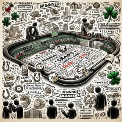 Craps dice rolling action in online casino