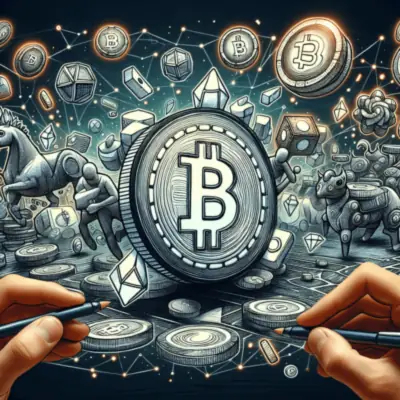 Lottery style game crypto themed
